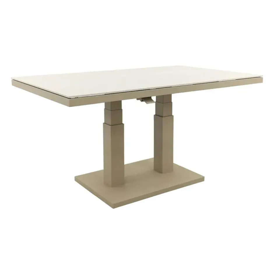 Brooklyn up& down verstelbare tuintafel 140x85 cm. - Latte