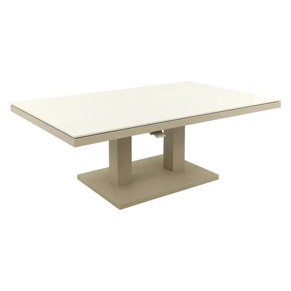 Brooklyn up& down verstelbare tuintafel 140x85 cm. - Latte