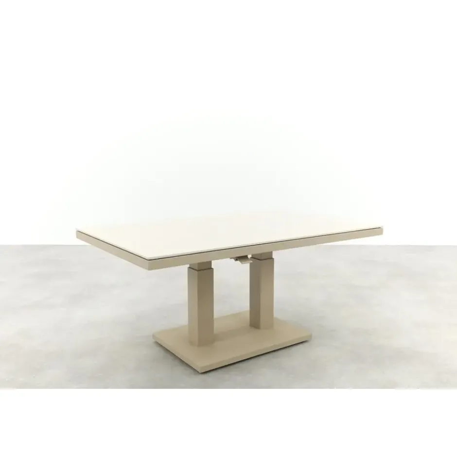 Brooklyn up& down verstelbare tuintafel 140x85 cm. - Latte