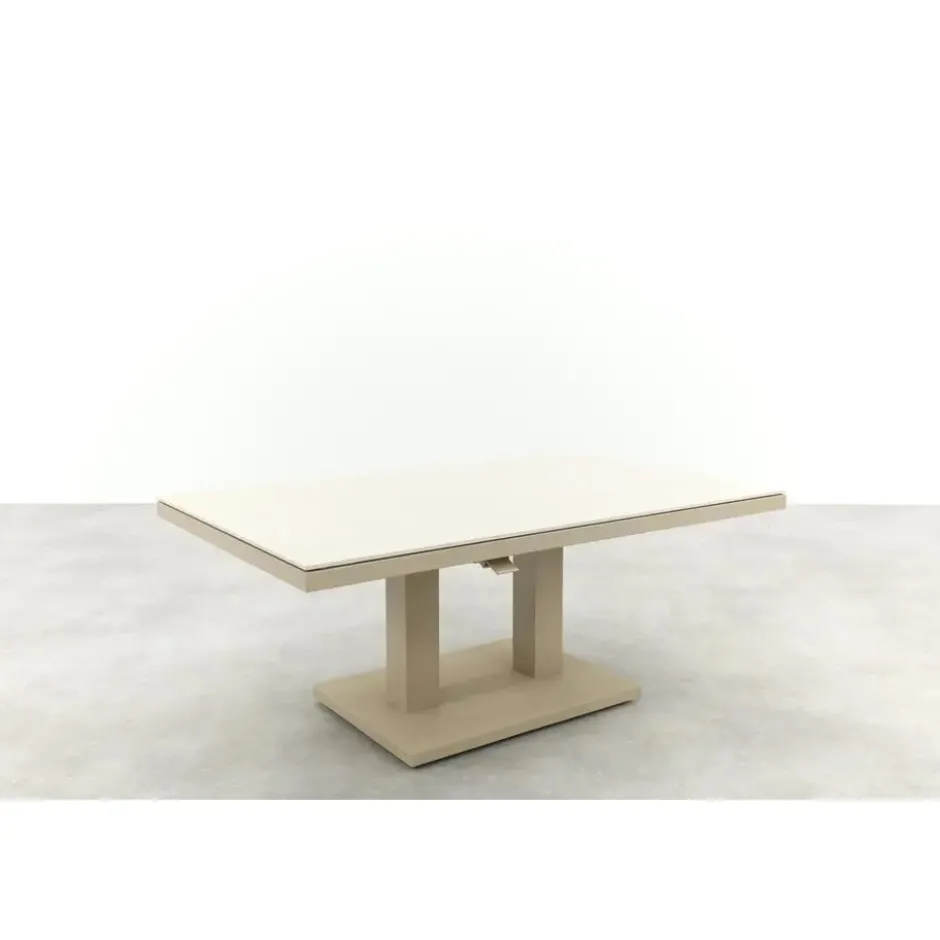 Brooklyn up& down verstelbare tuintafel 140x85 cm. - Latte