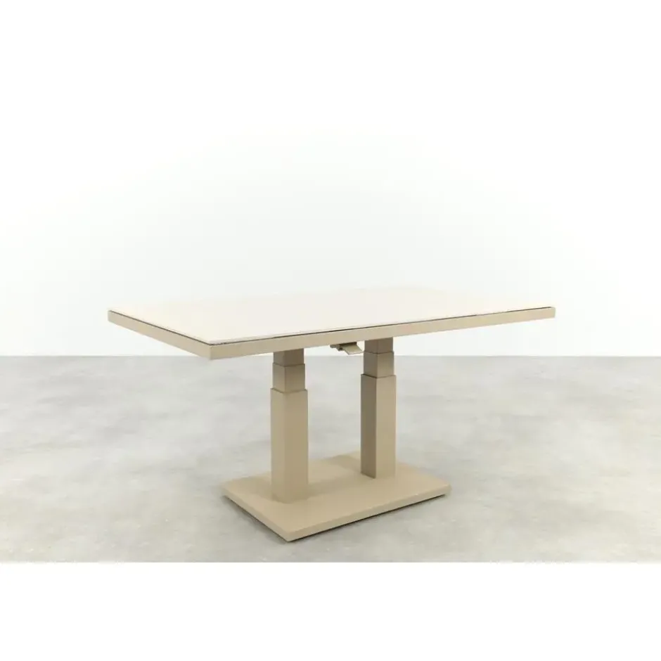 Brooklyn up& down verstelbare tuintafel 140x85 cm. - Latte