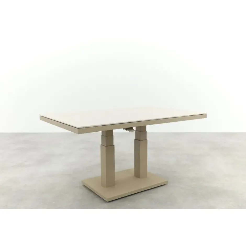 Brooklyn up& down verstelbare tuintafel 140x85 cm. - Latte