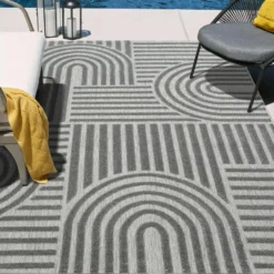 Buitenkleed Berlin Japandi Grijs - 160x230 CM