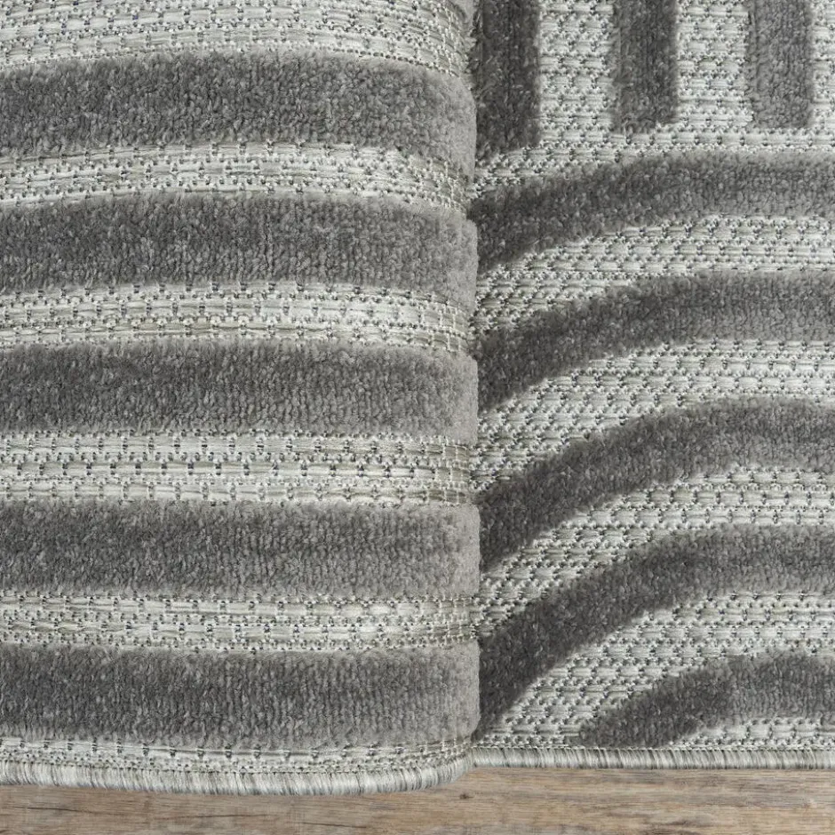 Buitenkleed Berlin Japandi Grijs - 160x230 CM