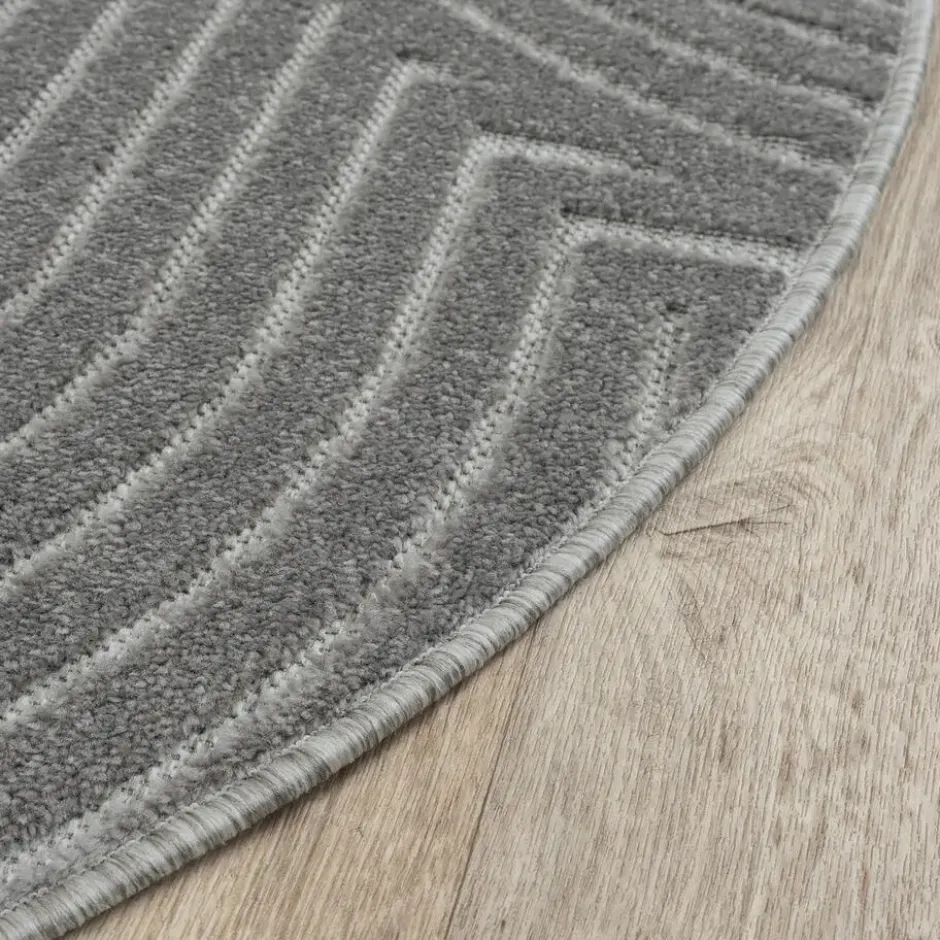 Buitenkleed Berlin Rond Japandi Grijs - 200 CM Ø