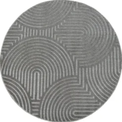 Buitenkleed Berlin Rond Japandi Grijs - 200 CM Ø