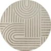 Buitenkleed Berlin Rond Japandi Beige - 150 CM Ø