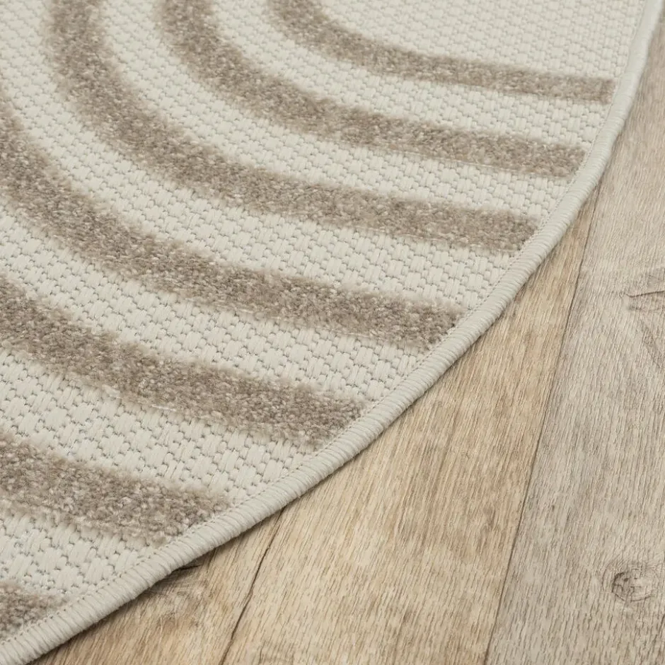 Buitenkleed Berlin Rond Japandi Beige - 150 CM Ø