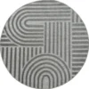 Buitenkleed Berlin Rond Japandi Grijs - 200 CM Ø