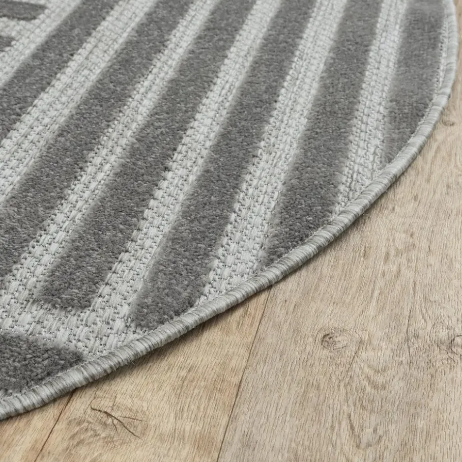 Buitenkleed Berlin Rond Japandi Grijs - 200 CM Ø