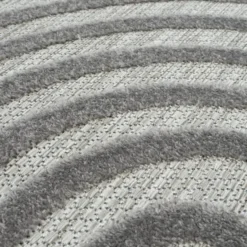 Buitenkleed Berlin Rond Japandi Grijs - 200 CM Ø