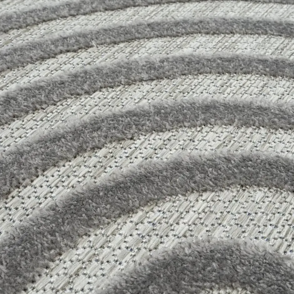 Buitenkleed Berlin Rond Japandi Grijs - 200 CM Ø