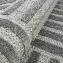 Buitenkleed Berlin Rond Japandi Grijs - 200 CM Ø