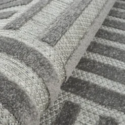 Buitenkleed Berlin Rond Japandi Grijs - 150 CM Ø