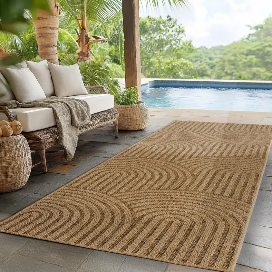 Buitenkleed Timber Japandi Jute Beige - 140x200 CM