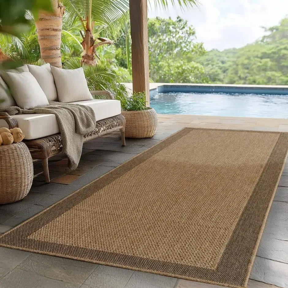 Buitenkleed Timber Solid Jute Beige - 280x370 CM