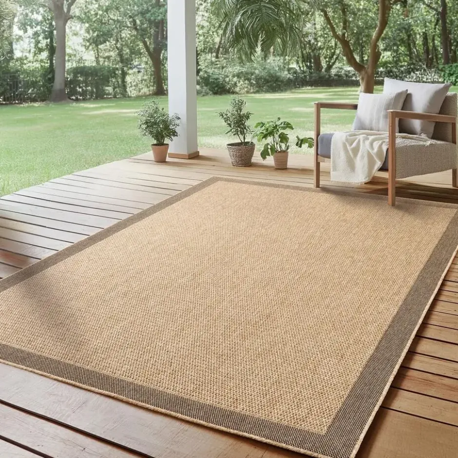 Buitenkleed Timber Solid Jute Beige - 200x290 CM