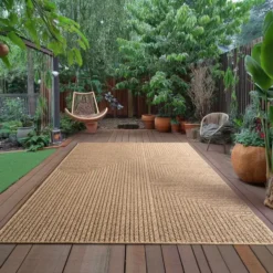 Buitenkleed Timber Style Jute Beige - 200x290 CM