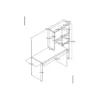 Bureau ALIOBINI - 156.8 cmx51.5 cmx146.8 cm - Natuurlijk licht Wit Hout paneel