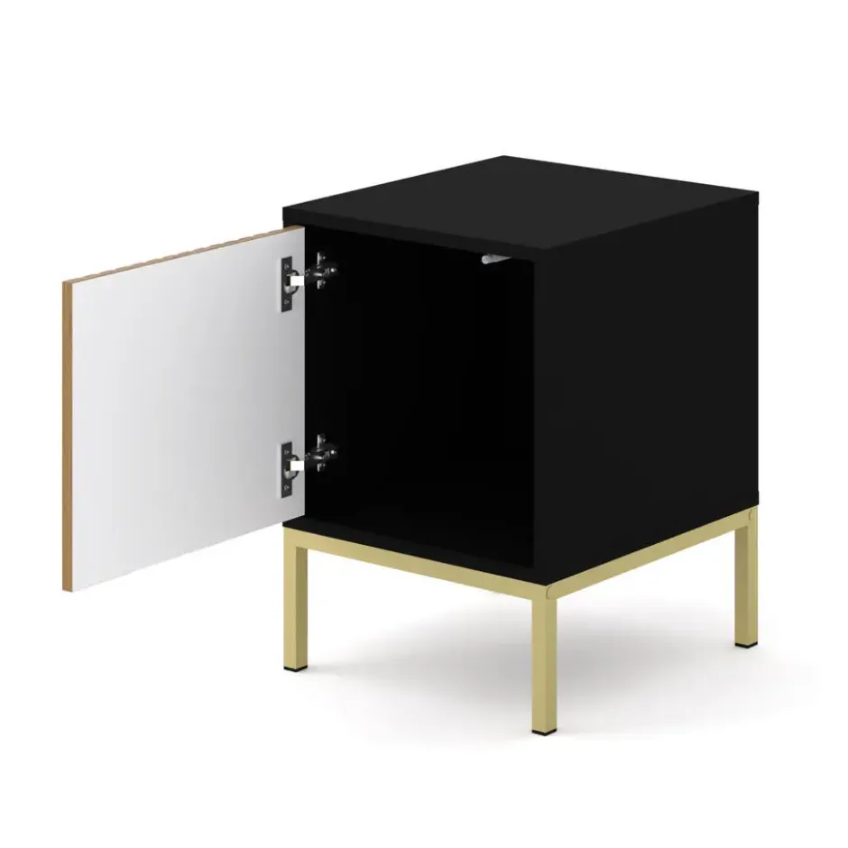 Bureaucontainer Ravenna -/Zwart mat/Artisan - Metall - 41x40x55 cm