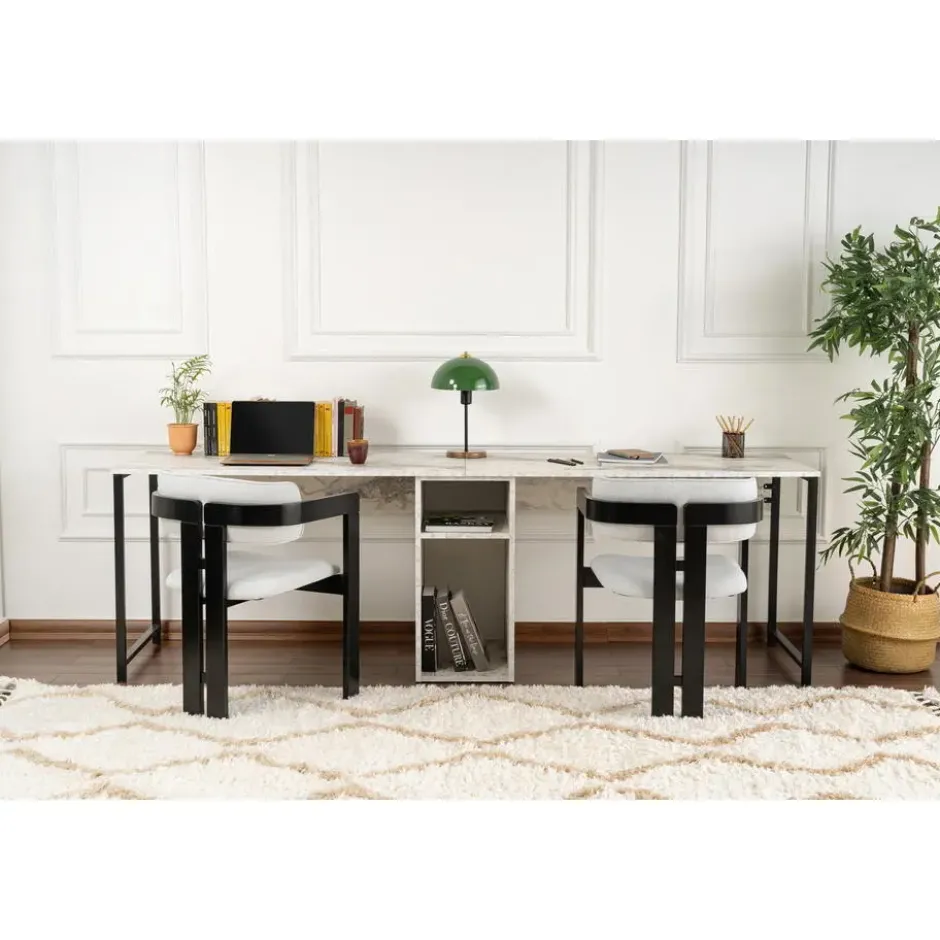 Bureau Marmerlook - 240x60x74cm - Twin