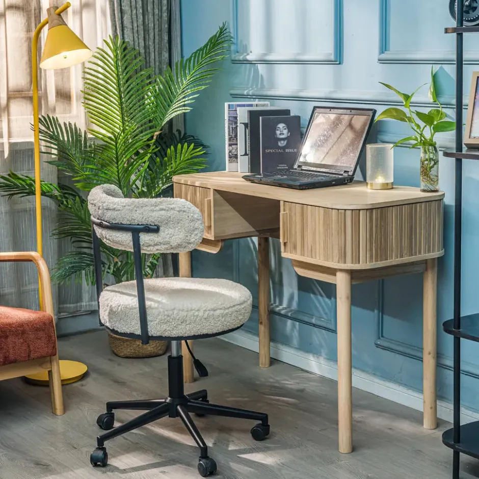 Bureau met 2 deuren van essen hout