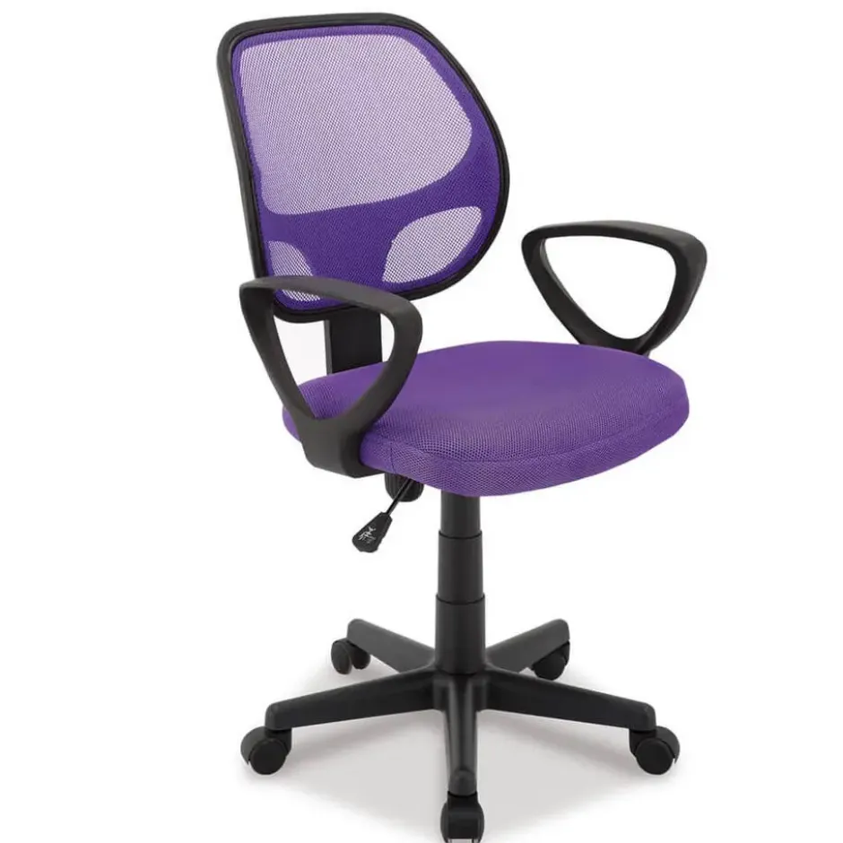 Bureaustoel Buritos - Solide, Verstelbaar en Ergonomisch - Lila