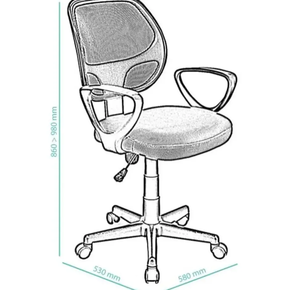 Bureaustoel Buritos - Solide, Verstelbaar en Ergonomisch - Roze