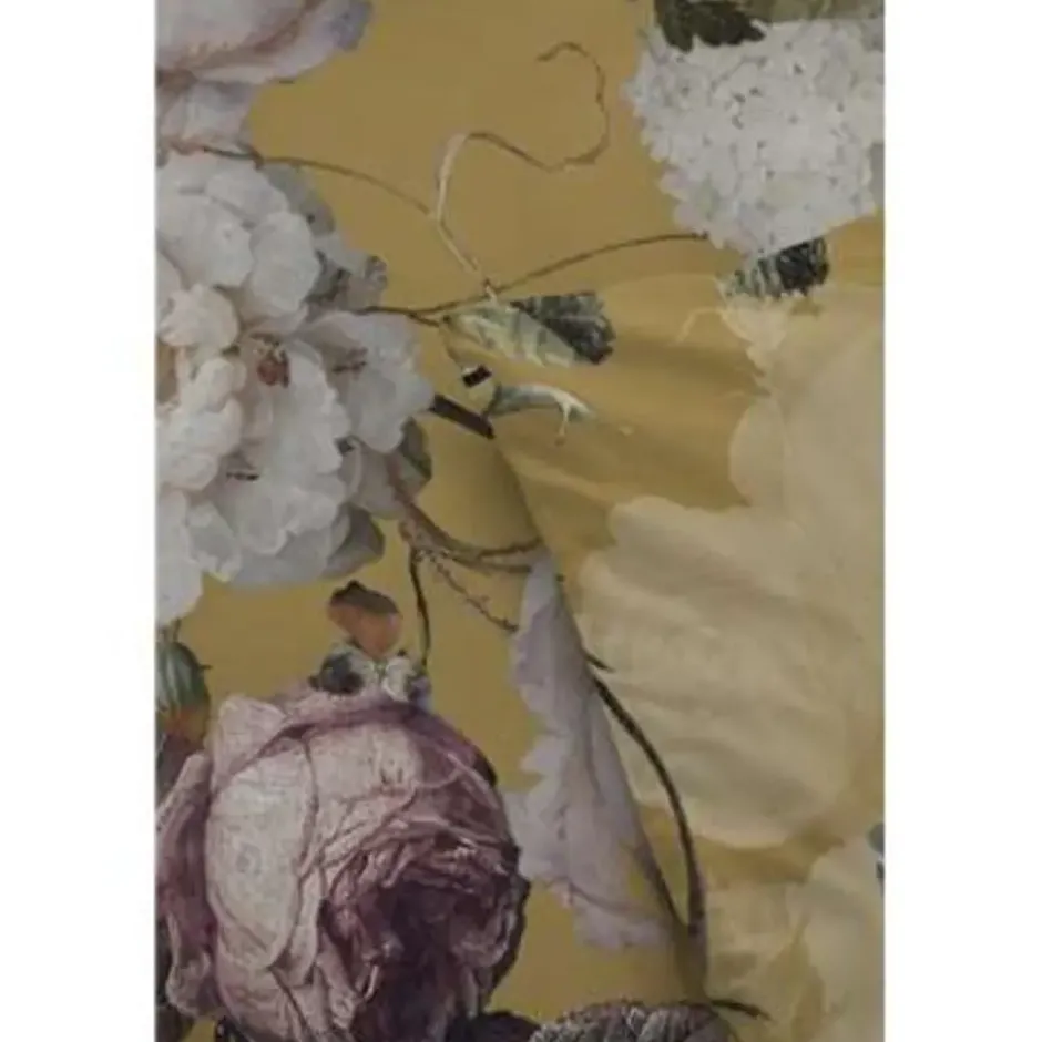 Byrklund - Dekbedovertrek Flowers United - 200x220 cm - Okergeel