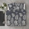Byrklund - Dekbedovertrek Pretty Palm - 240x220 cm - Grijs / Blauw