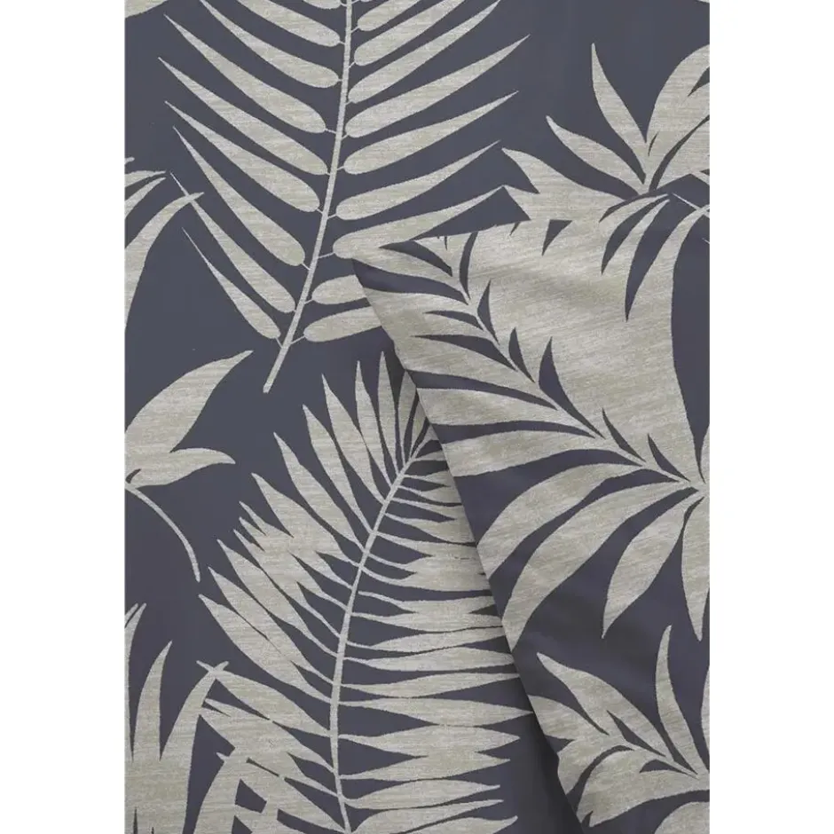 Byrklund - Dekbedovertrek Pretty Palm - 240x220 cm - Grijs / Blauw