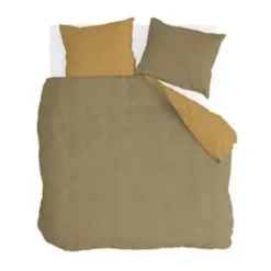 Byrklund - Dekbedovertrek Side Way - 200x220 cm - Geel / Mosterd