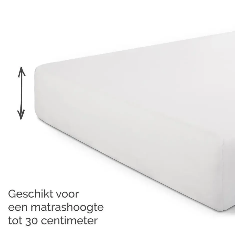 Byrklund - Hoeslaken Jersey - 90x200 cm - Wit