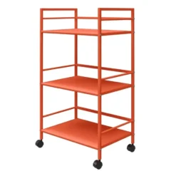 Cache - Metalen rolwagen oranje