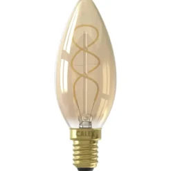 Calex LED kaarslamp - goudkleur - E14 - 2,5W - 136LM - dimbaar