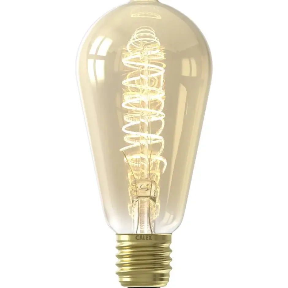 Calex LED rustieklamp - goudkleur - E27 - 5.5W - 470LM - dimbaar