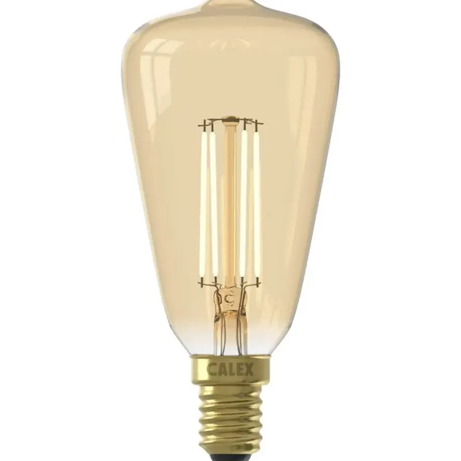 Calex LED rustieklamp - goudkleur - E14 - 3,5W - 250ML - dimbaar