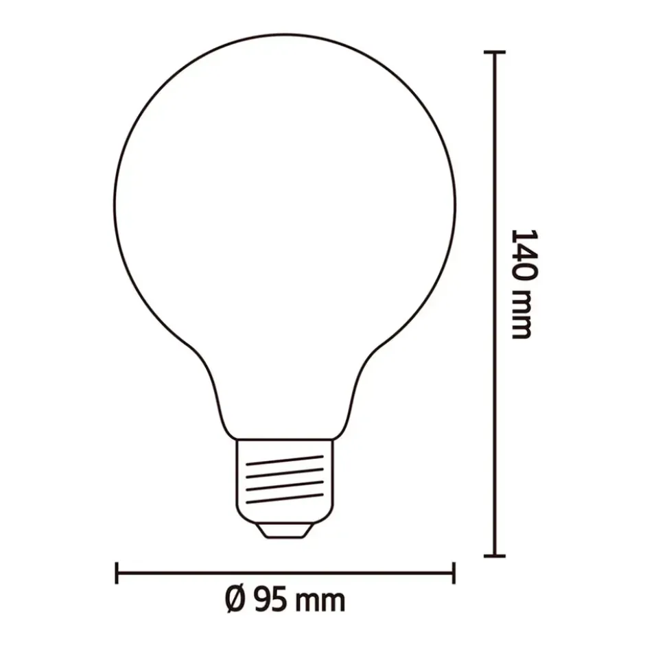 Calex Smart LED - globelamp - goudkleur - G95 - E27 - 7W - 806LM - dimbaar