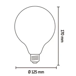Calex Smart LED - globelamp - goudkleur - G125 - E27 - 7W - 806LM - dimbaar