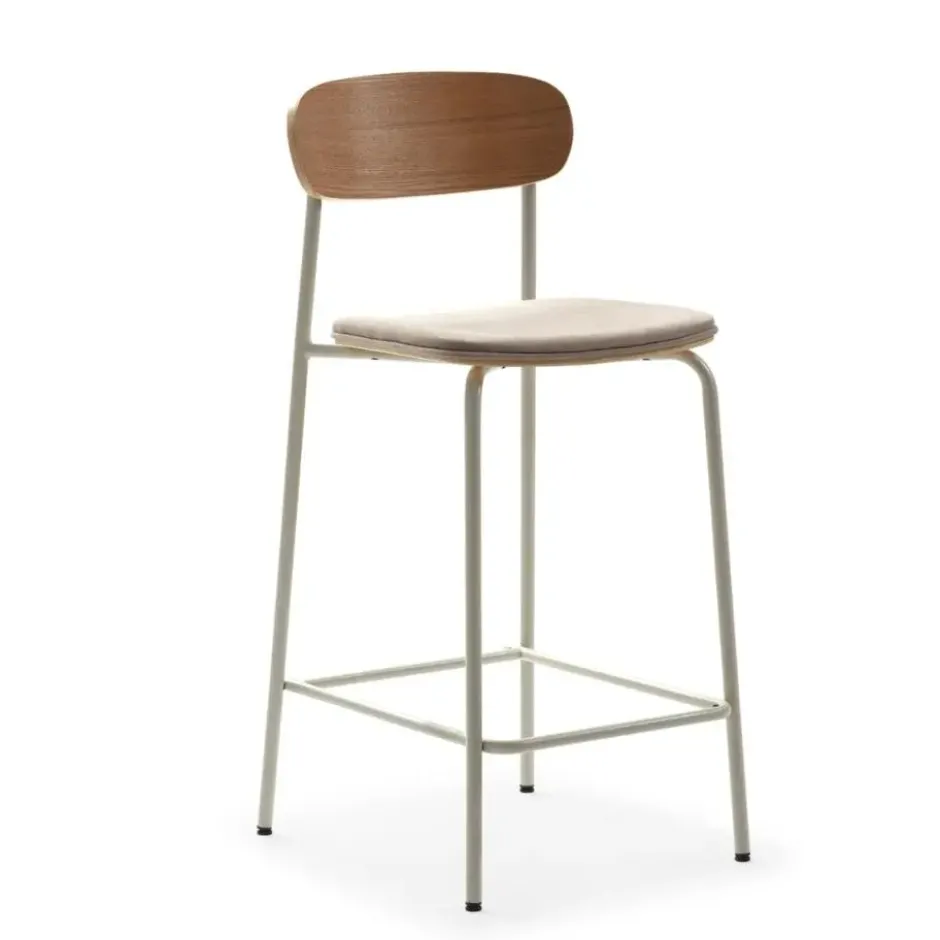 Calicosy - ADRIANA Set van 2 krukken - Grijs - 48x42x66 cm