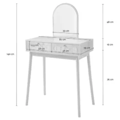 Calicosy - ALIA Kaptafel - Licht hout - 80x39x140 cm