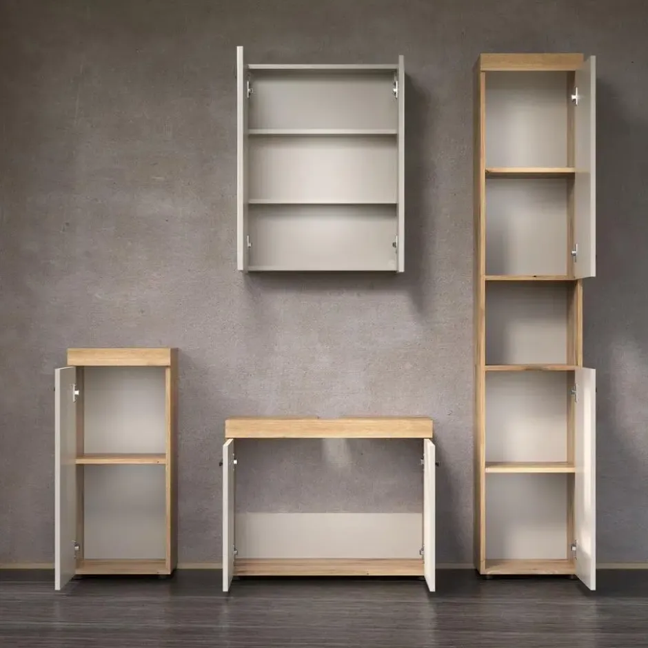 Calicosy - Badkamermeubelset ELLIE - beige 164x34x184 cm