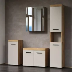 Calicosy - Badkamermeubelset ELLIE - beige 164x34x184 cm