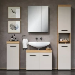 Calicosy - Badkamermeubelset ELLIE - beige 164x34x184 cm