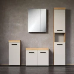 Calicosy - Badkamermeubelset ELLIE - beige 164x34x184 cm