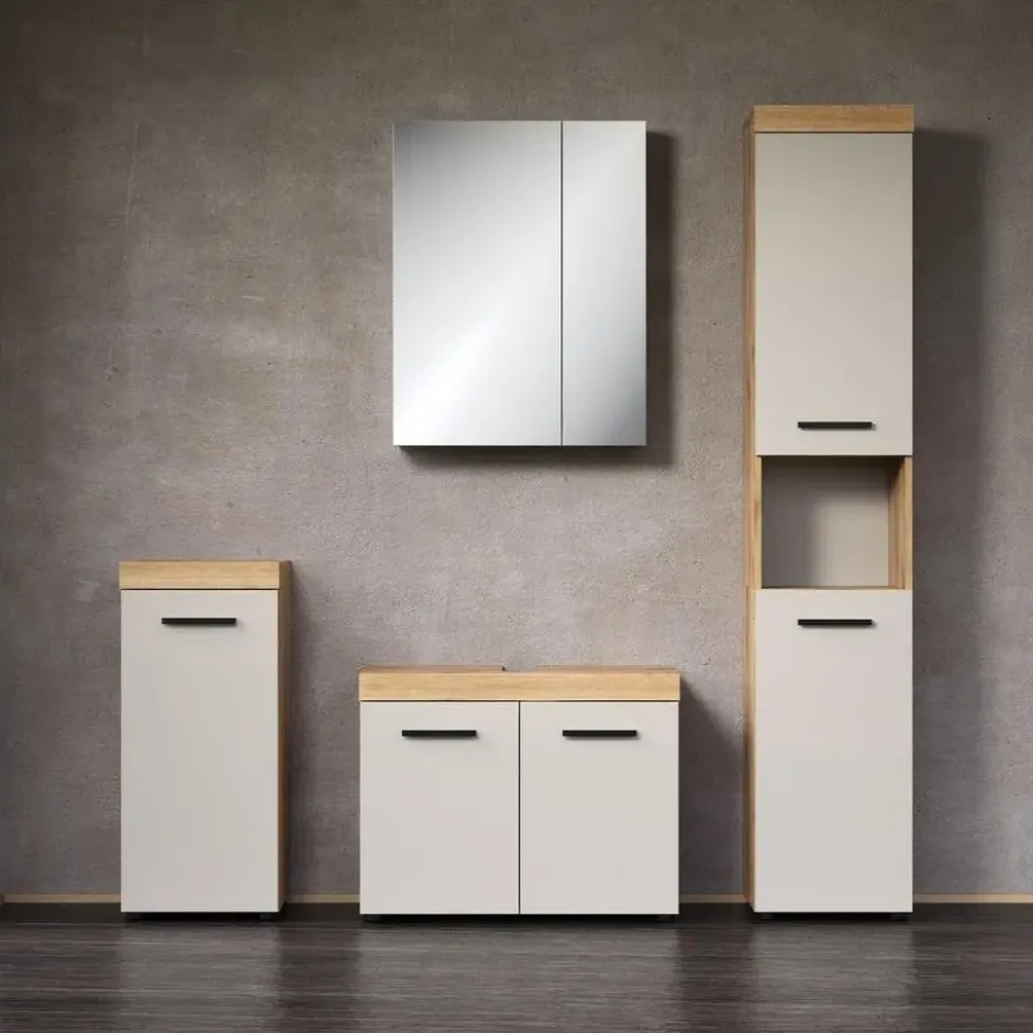 Calicosy - Badkamermeubelset ELLIE - beige 164x34x184 cm