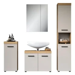 Calicosy - Badkamermeubelset ELLIE - beige 164x34x184 cm