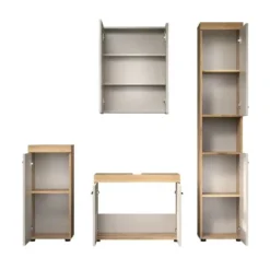 Calicosy - Badkamermeubelset ELLIE - beige 164x34x184 cm