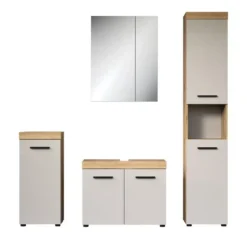 Calicosy - Badkamermeubelset ELLIE - beige 164x34x184 cm