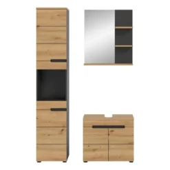 Calicosy - Badkamermeubelset ENO - Licht hout 116x34x193 cm